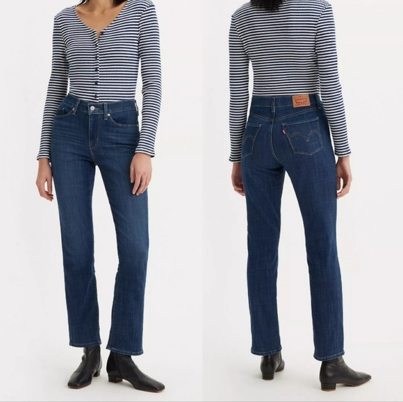 Levi's Denim - Levi's Classic Straight Fit Mid Rise Red Tab Jeans in Dark Wash Size 20W